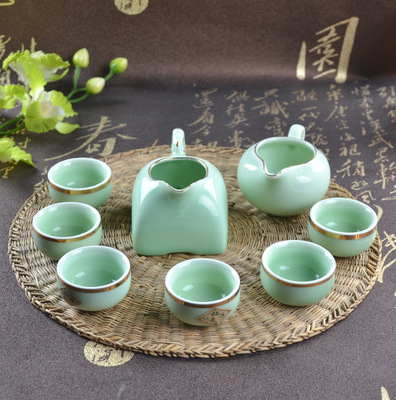 【尚品陶瓷廠專(zhuān)業(yè)生產(chǎn) 高檔商務(wù)饋贈(zèng)禮品茶具 龍泉青瓷仿古功夫茶具】?jī)r(jià)格,廠家,圖片,茶具套裝,福建省德化縣尚品陶瓷-